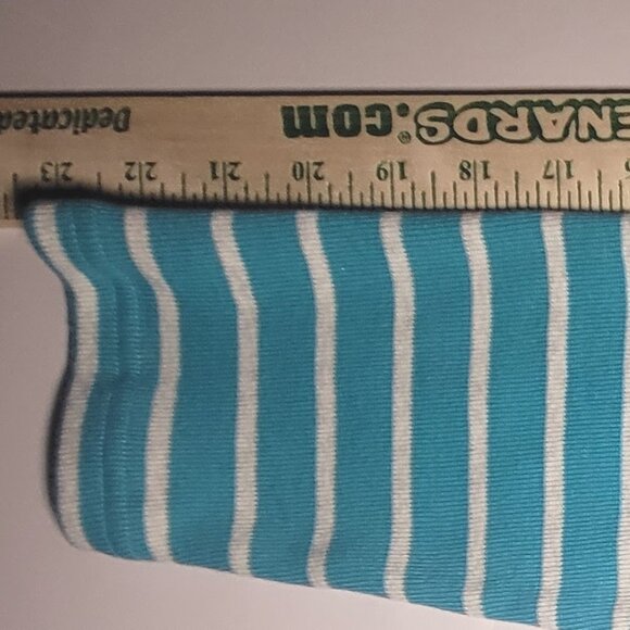 L.L. Bean Womens Sky Blue and White Striped 1/4 Zip Long Sleeve Shirt Size 2X - Picture 7 of 13